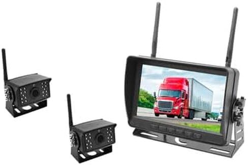 Falconeye Electronics 2nd Generation 200-300ft Range Range Camera Camera للشاحنات والأساطيل. HD ، 7inch LCD (نظام 2 كام) in Kuwait