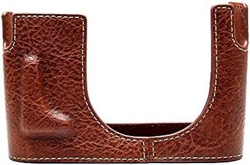 for Leica Q Case, BolinUS Handmade PU Leather Half Camera Case Bag Cover Bottom Opening Version for Leica Q with Hand Strap (Black) in Kuwait