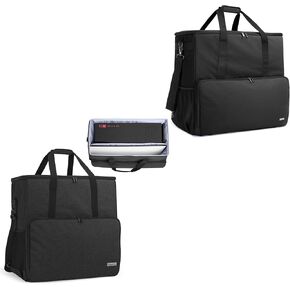 Curmio Desktop Tower and Monitor Careing Case ، حقيبة سفر لهيكل الكمبيوتر الشخصي ، الشاشة ، لوحة المفاتيح ، الكابل والماوس ، حقيبة فقط ، أسود