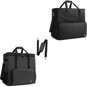 CURMIO Single Layer and Double Layer Desktop Computer Travel Bag for Computer Tower PC Chassis, Keyboard, Cable and Mouse, Black