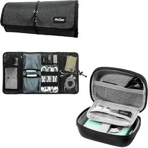 Procase Small Digital Camera Case for Kodak Pixpro FZ55/FZ53/FZ45/FZ43 BUNDLE Electronic Organizer Cord ، حقيبة هاتف شاحن كابل السفر
