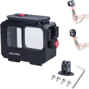 Aluminum Waterproof Case for GoPro HERO13 Black HERO12 HERO11 HERO10 HERO9 Action Camera 80M Deep Waterproof Horizontal and Vertical Shooting Switch (Standard Model 63071)
