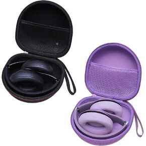 Headphone Case for Beats/JBL/TOZO/BERIBES/KVIDIO Wireless Noise Cancelling Over-Ear Headphones, Black+Purple