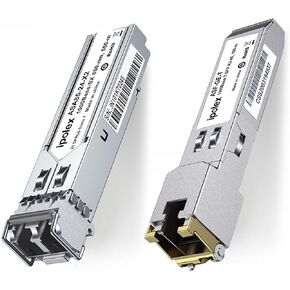 1 Pack 1.25G SFP to RJ45 Copper Module and 1 Pack 1000BASE-SX Transceiver