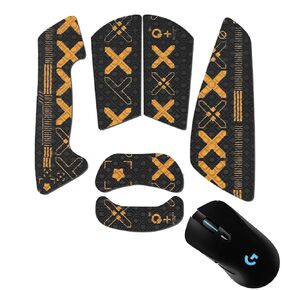 Mouse Grip Tape Full Coverage for Logitech G703/G403/G603 Gaming Mouse, Mouse Anti Slip Grip Tape,Self-Adhesive PreCut Sweat-Resistant Professional Mice Upgrade Kit(Black&Gold)