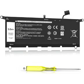 DXGH8 Battery for Dell XPS 13 9370 9380 2019 Latitude 3301 E3301 Inspiron 13 7390 7391 2-in-1 5390 5391 7490 Vostro 5390 5391 Series 0H754V H754V G8VCF G8VCF6C HK6N5 P113G001 P82G P82G001 52Wh Battery
