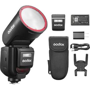 Godox Flash V100 V100C 100Ws TTL Round Head Camera Flash Speedlight for Canon EOS Rebel SL1 T4i T5i T6i T7i 5D3 5DIV M5 M10 M50 M100 Camera