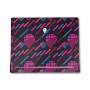Glossy Glitter Laptop Skin Compatible with Alienware X16 R2 (2024) - Golden Stars - Premium 3M Vinyl Protective Wrap Decal Cover - Easy to Apply | Crafted in The USA by MightySkins