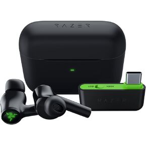 Razer Hammerhead HyperSpeed Wireless Multi-Platform Gaming Earbuds for Xbox Series X|S, Xbox One, PC, Mobile: ANC - Noise Cancelling Mic - Bluetooth 5.2 - RGB Chroma - 30 Hr Battery (Renewed)