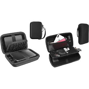 ProCase Hard Drive Case 2.5 Inch Bundle with ProCase Hard Travel Tech Organizer Case Bag