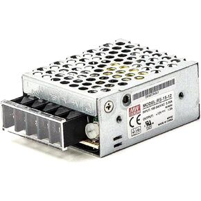 RS-15-12 12V 1.3A 15.6W Single Output Switching Power Supply for Automation & Control Applications, White, YS-RS-15-12
