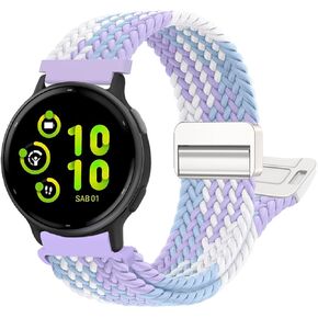 20mm Magnetic Braided Bands Compatible with Garmin Vivoactive 6/ Vivoactive 5/Vivoactive 3/3 Music/Venu Sq/Venu 2 Plus/Forerunner 245/645,for Galaxy Watch 7 6 5 4 40mm 44mm/6 4 Classic/5 Pro/Active 2