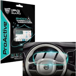 IPG ProActive Made for Volvo 2018-24 XC40 XC60/ 2019-24 S60 S90 V60 / 2016-24 XC90 / 2017-24 V90 Dashboard Display 9H Hardness Screen Protector Nano Ceramic Film Ultra Responsive High Clarity Anti Scratch for Vol.Dash