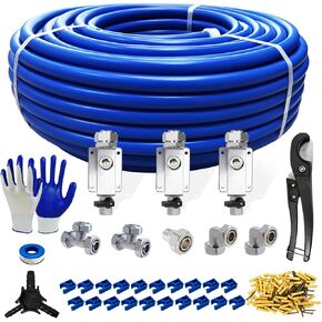 Compressed Air Piping System, 3/4 inch x 200 Feet,HDPE-Aluminum Compressed Air Line Kit for Garage Air Compressor Accessories Kit Leak Proof Easy to install Garage Air Line Kit