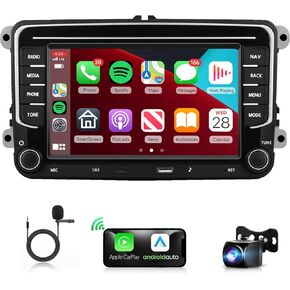 4G 64G 【Hi-Res AI DSP 32EQ】 Radio for VW Passat Jetta Golf Touran Car Stereo with 7inch 1280X720P IPS Touchscreen,FM RDS,Wireless CarPlay Android Auto,5.0 Bluetooth,Off-line GPS,AHD Backup Camera