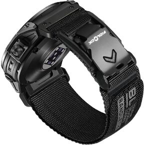 Compatible with Garmin Fenix 5 6 7 Watch Band - 22mm Easy-Fit Rugged Nylon Strap with Magnetic Fidlock V-Buckle for Fenix 8 47mm/7 6 Pro/5 Plus/Forerunner 965/945/Approach S62/Instinct 3 2