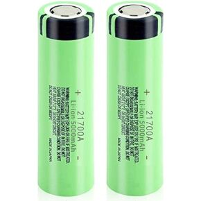 21700 Rechargeable Battery, 3.7V 21700genuine Flat Top Battery 2 Pack Lithium 21700 Batteries for LED Flashlight Headlamp