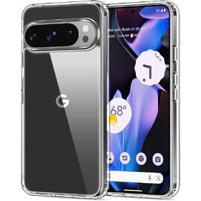 HOOMIL for Google Pixel 9 and Google Pixel 9 Pro Case, Non-Yellowing, Drop Protection, Anti-Scratch, Transparent Hard Back Phone Cover - Crystal Clear