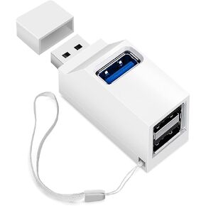 USB Hub 3.0, 3 Port USB Hub USB Splitter for Laptop, USB Expander USB Multiple Adapter for Mouse,Keyborad,Printer,Flash Drive,Xbox and More (White with 3.0 * 1 Hub, 2.0 * 2 Hub)