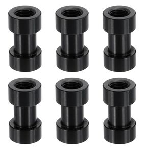 PATIKIL Camera Spigot Screws Converter 1/4" to 3/8" Female to Female, 6 Pack Tripod Screws Adapter Spigot Stud for Light Stand Hot Shoe Cold Shoe Adapter Ball Head Flash, Black