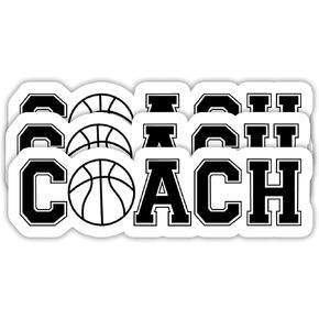 (3PCS) Coach Volleyball Sticker, Volleyball Stickers - Waterproof Vinyl Decals for Laptops, Tumblers, Scrapbooks, Books, Water Bottles Size 3 x 0.9 Inch