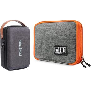 Luxtude Compact Electronics Organizer, Hard Carrying Case for Electronics, Charger Storage, Cord Storage
