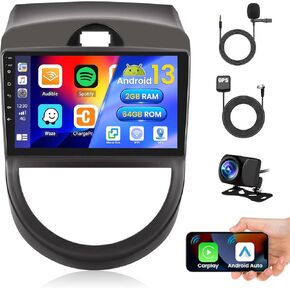 [4G+64G] Inefala for Kia Soul 2010-2013 Android Car Radio Stereo with Wireless Carplay Android Auto, 9 Inch HD Touchscreen with WiFi GPS BT5.0 32EQ FM/RDS SWC Backup Camera MIC