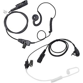 WODASEN XPR3000e XPR3300e XPR3500e C-Swivel Earpiece and XPR3000 XPR3300 XPR3500 Acoustic Tube Earpiece for XPR 3000 3300 3500 Walkie Talkie Bundled Items
