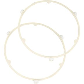 Microwave Turntable Support Roller Ring Replacement Part Fits for GE Samsung Frigidaire,Replacement WB06X10625, WB06X10818, DE92-90495A, 5304464115, 5304509438 Microwave Turntable Ring 2pcs