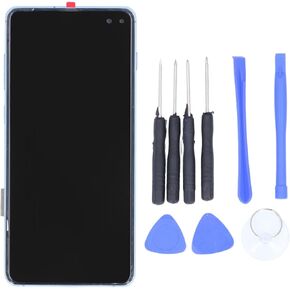for Galaxy S10 Plus TFT Screen Replacement with Frame, Touch Display Digitizer Assembly Repair Parts, Full Repair Tools Included,No Fingerprint Unlock Function (Silver), Generic8bopgxqv9g-12