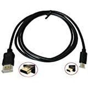 Golden Plated Micro HDMI Type D to HDMI Type A من الذكور إلى كبل الموصل الذكري/كابل الفيديو HD لـ Sony Cyber-Shot DSC-HX300 DSC-HX400V DSC-RX100 DSC-TX30 DSC-WX220 DSC-WX300 DSC-WX350 DSC-WX80