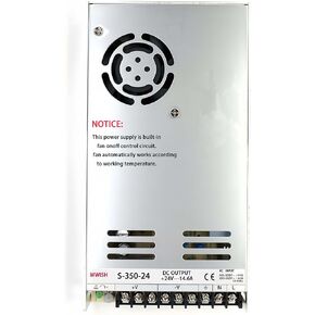 DC 24V 350W Power Supply Single Output Switchable Power Universal Regulated Switching Transformer Adapter Driver 110V/220V AC Input 14.6A for 3D Printer Strip Light CCTV Radio