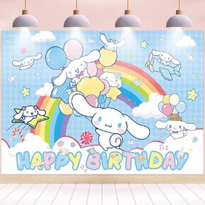 عيد ميلاد سعيد خلفية الرسوم الكاريكاتورية حفلات عيد ميلاد لوازم Kawaii الخلفية للبنين Girls Kids Baby Down Room Cartoon Cartoon Decorts ، 5 × 4 أقدام