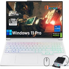Lenovo Legion 7i Gaming Laptop - with Office 2024 License, 16" IPS WQXGA 240Hz Display, Intel i7-14700HX(Up to 5.5 GHz), GeForce RTX 4060, Backlit KB, Fingerprint, Win 11 Pro, 32GB DDR5, 1TB SSD
