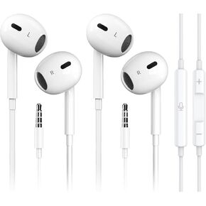 2 Pack Wired iPhone Earbuds/iPhone Headphones/Earphones with 3.5mm Wired (MFi Certified) with Mic, Volume Control for iPhone/iPad/iPod/Computer/MP3/4/Android Most 3.5mm Audio Devices
