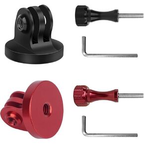 Aluminum Tripod Mount Adapter for Gopro Hero 13/12/11/10/9,2 Pack Compatible with Standard 1/4"-20 Threaded Tripods,Monopods,Selfie Stick,Stabilizer & Action Gear