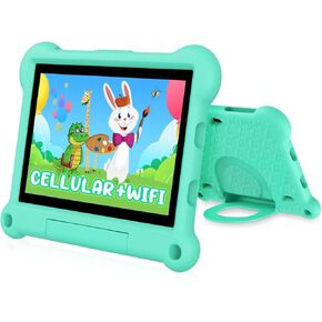 ADREAMER Kids Tablet 10 inch Android 13 Toddler Tablet Octa Core 64GB+128GB, Cellular+WiFi+GPS, with Parental Control, Pre-intalled iWaWa, EVA Case, 10-hr Battery, HD Display.
