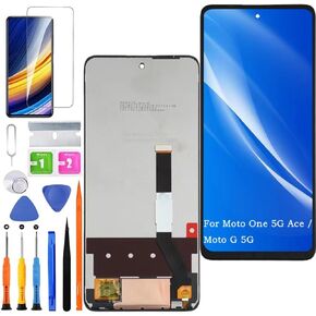 Screen Replacement for Motorola Moto One 5G Ace/Moto G 5G XT2113-2 LCD Display Touch Digitizer Assembly + Tools