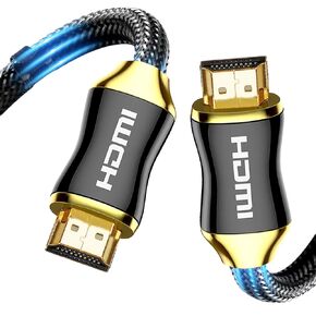 4K HDMI Cable 3FT, High Speed HDMI Cable Braided Nylon & Gold Connector zn Shell(Gun Black) -4K@60Hz DTS:X, HDCP 2.2 & 2.3, HDR 10 Compatible with Roku TV/PS5/HDTV/Blu-ray