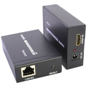Jacobsparts HDMI Extender حتى 200 قدم عبر CAT5 CAT6 Ethernet شبكة LAN كابل 60M 1080P