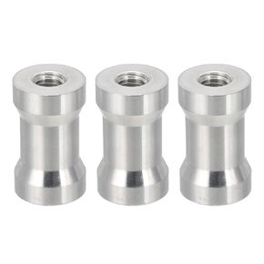 PATIKIL Camera Spigot Screws Converter 1/4" to 3/8" Female to Female, 3 Pack Tripod Screw Adapter Spigot Stud for Light Stand Hot Shoe Cold Shoe Adapter Ball Head Flash, Silver