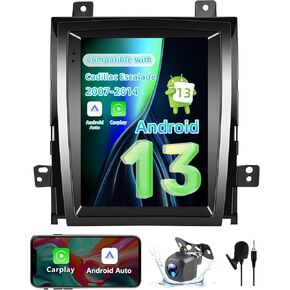 Android 13 Car Stereo Compatible with Cadillac Escalade/Sailway SLS 2007-2014 Radio, 9.7 Inch 2+64G Car Radio with CarPlay&Android Auto Support GPS/SWC/Bluetooth/FM RDS Radio/Backup Camera
