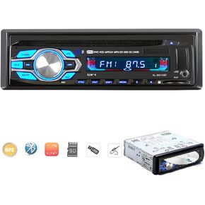 1Din 12V Car DVD CD Player Vehicle MP3 Car Stereo Handfree Call Autoradio Bluetooth Aux-in FM USB Remote Control 4 * 45W Speaker Car MP3 Player 2 Channels Video Output
