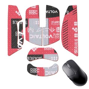 Mouse Grip Tape Full Coverage for Lamzu Atlantis Mini 4K Wireless Gaming Mouse, Mouse Anti Slip Grip Tape,Self-Adhesive PreCut Sweat-Resistant Professional Mice Upgrade Kit(Red)