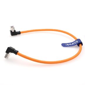 Eonvic RJ45 to RJ45 Male Cat6 26AWG High Flex Industrial Ethernet Cable Multi-Angle Gigabit 8 Core Cable for Industrial Switches Cameras PoE Devices