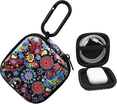 Earbud Case,Headphone Organizer Earbud Storage Bag, Hard EVA Shockproof Cover Carrying Case with Carabiner Clip Compatible with AirPods 4 AirPods Pro 2nd /3/2/1 Bose Galaxy (Jellyfish) in Kuwait