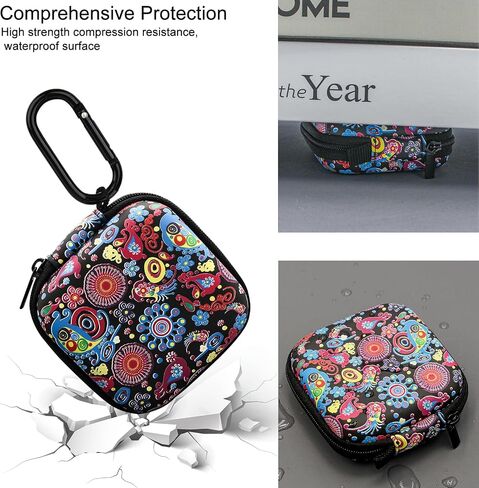 Earbud Case,Headphone Organizer Earbud Storage Bag, Hard EVA Shockproof Cover Carrying Case with Carabiner Clip Compatible with AirPods 4 AirPods Pro 2nd /3/2/1 Bose Galaxy (Jellyfish) in Kuwait