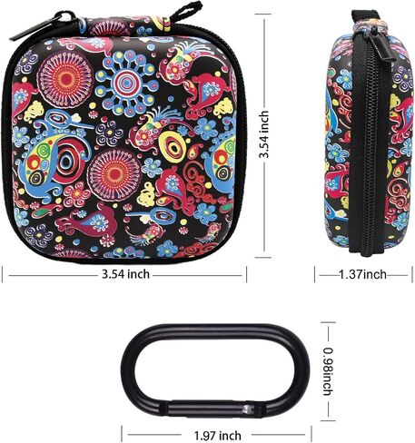 Earbud Case,Headphone Organizer Earbud Storage Bag, Hard EVA Shockproof Cover Carrying Case with Carabiner Clip Compatible with AirPods 4 AirPods Pro 2nd /3/2/1 Bose Galaxy (Jellyfish) in Kuwait
