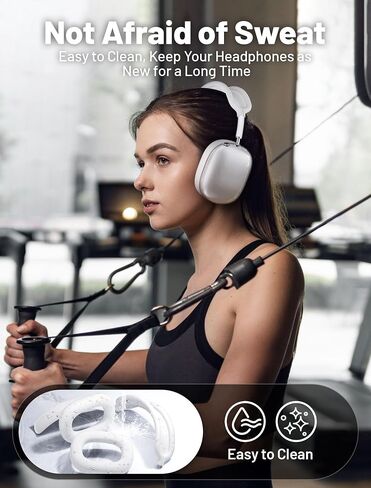Airpod Max Ear Covers, Silicone Case Cover for Apple AirPods Max (2024/2020), Anti-Scratch Sweat-Proof Headband Cover/Ear Pad Covers/Ear Cups Cover, Accessorie Protector for AirPods Max (Pink) in Saudi Arabia
