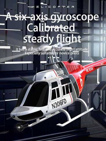 C138 RC Helicopter 2.4G 6CH 6-Axis Gyro Altitude Hold 1/33 Remote Control Plane Ready to Fly RTF(Blue-White) in Saudi Arabia